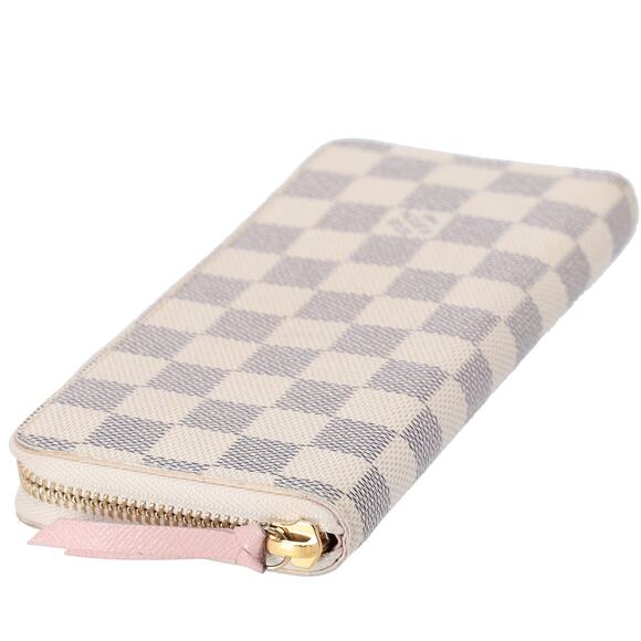 Louis Vuitton Clemence Damier Azur Long Wallet N61264 Rose Ballerine - Picture 3 of 5